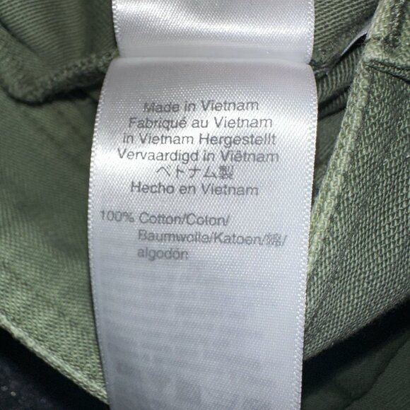 J Crew Skirt Womens 23 Utility Button Front Green Cotton Pockets - Picture 4 of 6